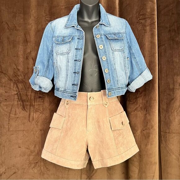 BlankNYC Suede cargo shorts 🔥 NWT 🔥 lined 🔥 size 24